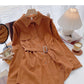Korean style waistband lace up long sleeve top  6340