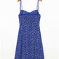 Waist drawstring skirt split sleeveless dress fashion  7102