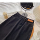 Denim skirt with high waist and split design  5698