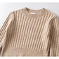 Vintage-Pullover mit weichen Waxy-Streifen und Top innen 7177