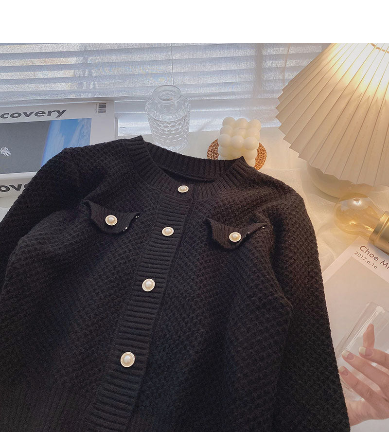 Temperament solid color thin long sleeve short top  5860