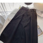 Korean solid color slim and versatile medium and long skirt  5718