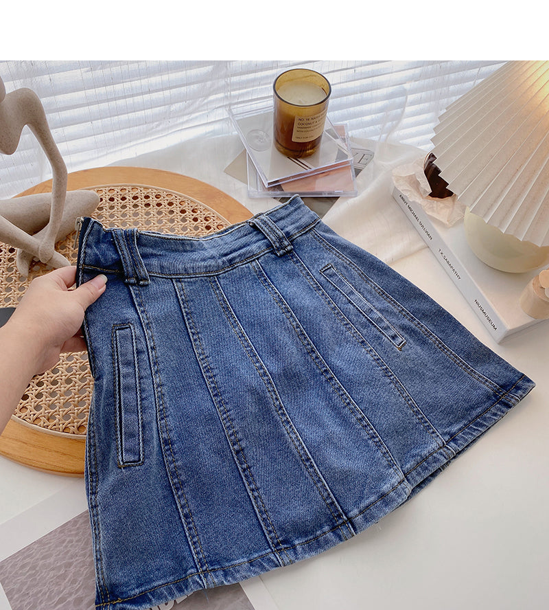 New Korean style design personalized bright line slim skirt  5630