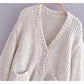 New commuter simple and versatile knitted sweater coat  7516