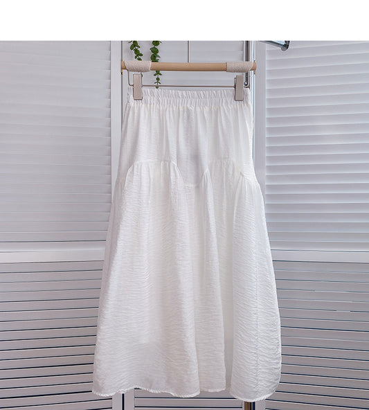 Korean version of gentle hanging medium length skirt  5798