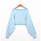 Knitted cardigan girl's top high waist open navel sweater coat sweater  7170