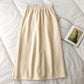 New slim and versatile flocked medium and long A-line skirt  5678