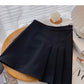 Korean versatile age reducing black high waist pleated skirt  5539