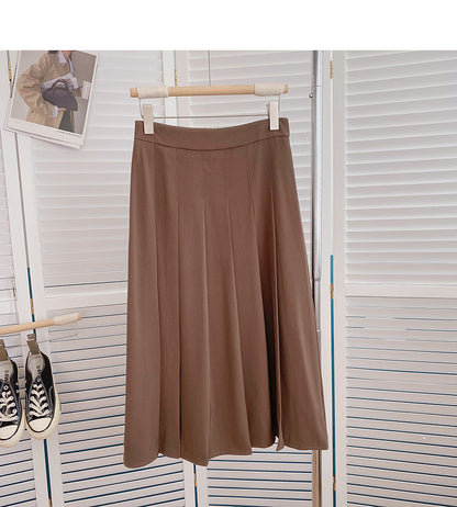 Slim Hong Kong style high waist A-line skirt  5816