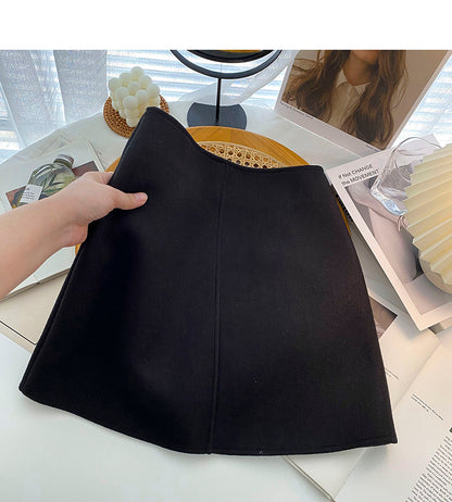 Design sense retro wrap hip slim high waist A-line skirt  5513