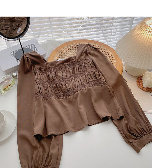 Design coréen, tempérament mince, haut à manches longues, mode 6299