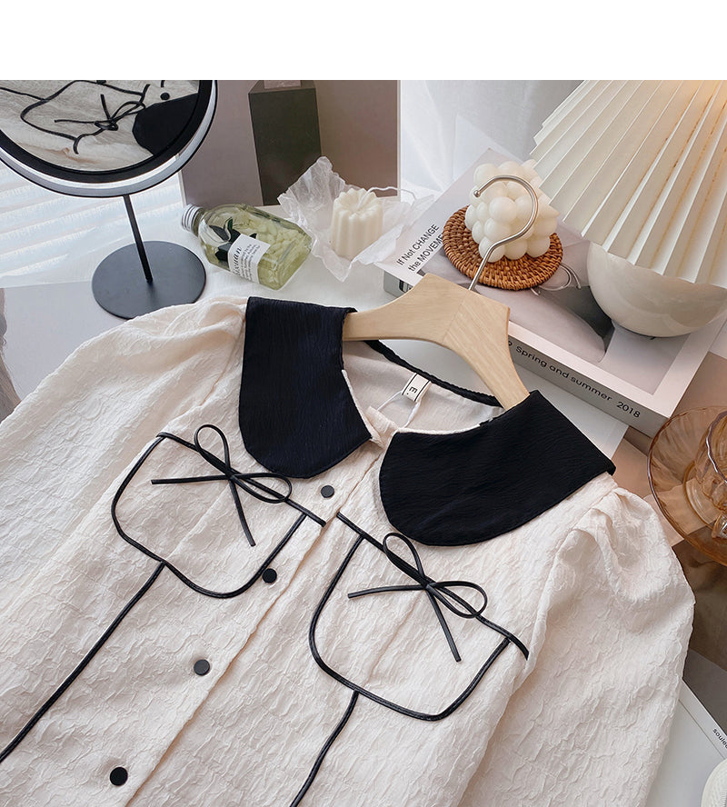 Das neue koreanische Puppenhalsband in Kontrastfarbe fühlt sich oben dünn an 6397