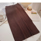 Simple and versatile thread knitted high waist split A-line skirt  5752