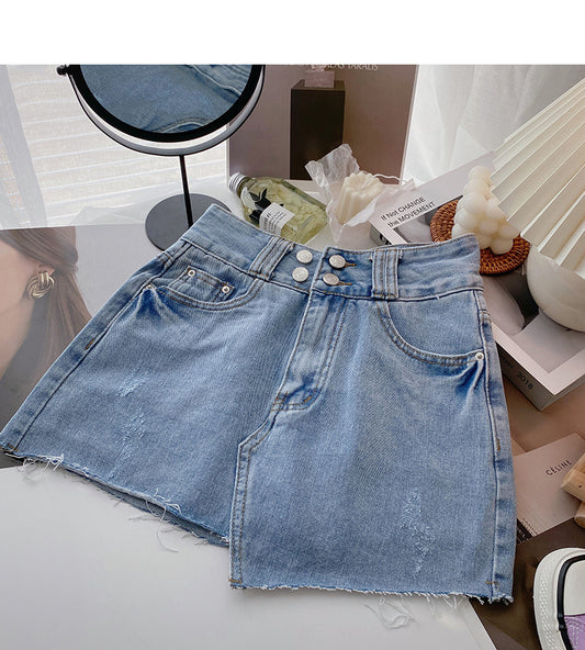 Korean style design personalized A-line wrap hip skirt  5639