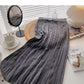 Casual drape high waist slim knit A-line skirt  5745