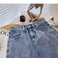 New Korean pocket personalized high waist A-line skirt  5602
