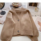 Lantern Sleeve Vintage solid color sweater coat  6187