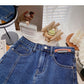 Slim and versatile casual design high waist A-line skirt  5590