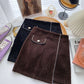 Design sense personality retro fashion versatile high waist A-line skirt  5543