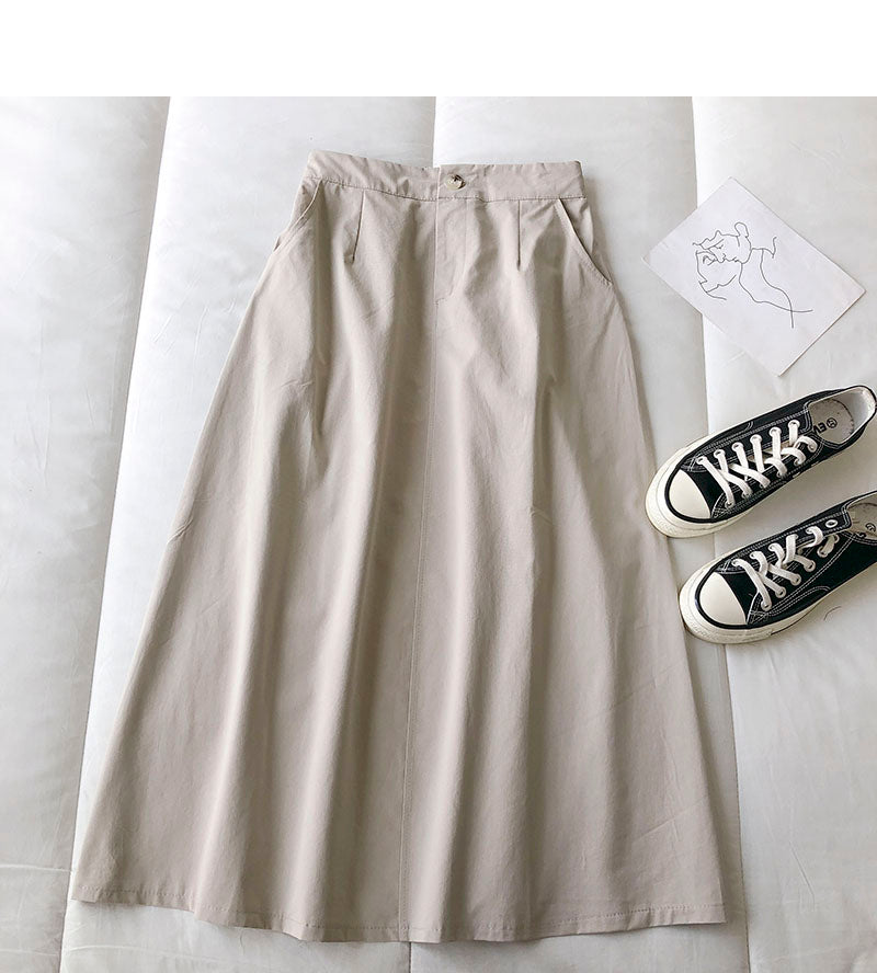 New Korean version of Hong Kong style casual casual skirt  5690