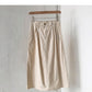 New Korean version Sen series retro semi elastic waist over knee split skirt  5687