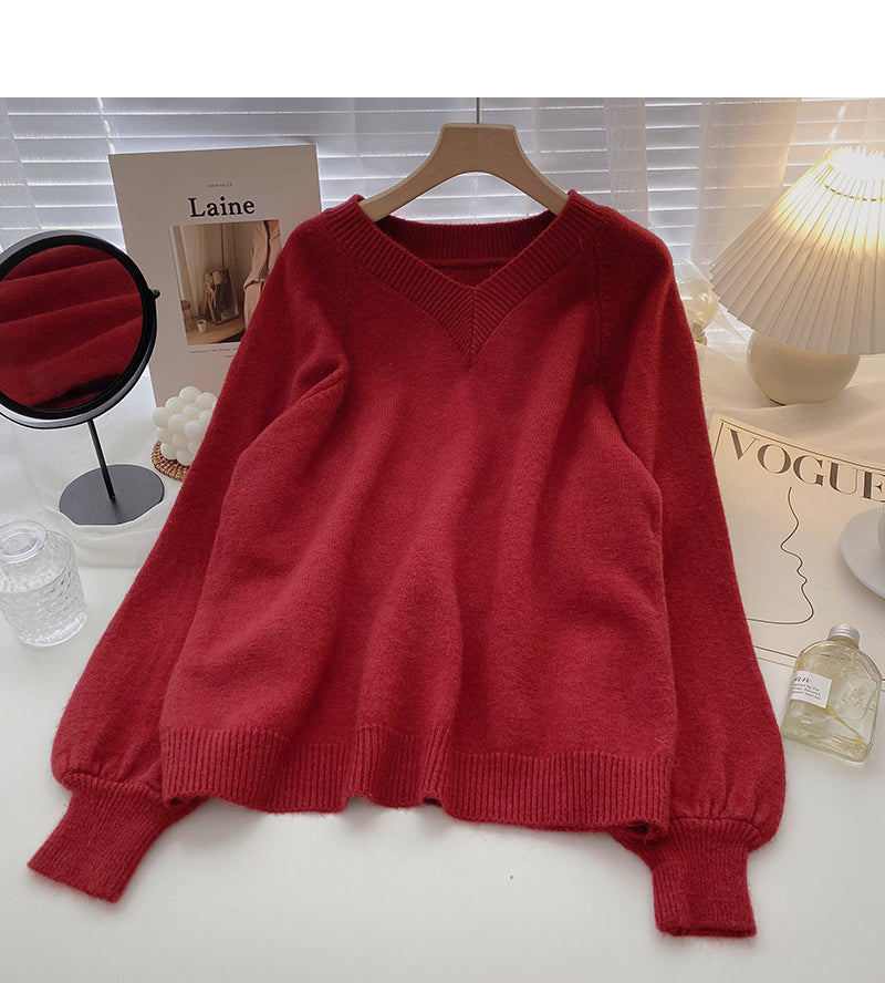 Lazy port style casual loose Pullover Top  5919