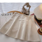 Foreign style leisure solid color high waist A-line umbrella skirt short skirt  5575