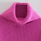 Versatile loose long sleeve stand neck sweater sweater sweater  7207