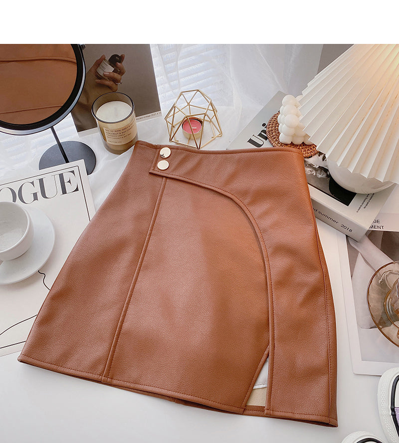 New Korean style irregular small split A-shaped bag hip skirt  5573