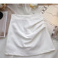 Korean version of foreign style gentle and thin pleated high waist A-shaped skirt  5663