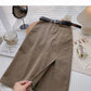 Fashion side split A-shaped high waist thin skirt  5731