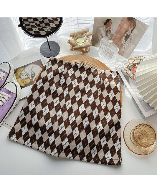 Fashion Hong Kong style retro Lingge high waist fabric Hip Wrap Skirt  5542