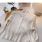 Korean version thin long sleeve round neck versatile thread solid color knitted cardigan  6550