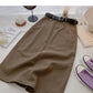 Versatile harbor style high waist split A-line mid length skirt  5728