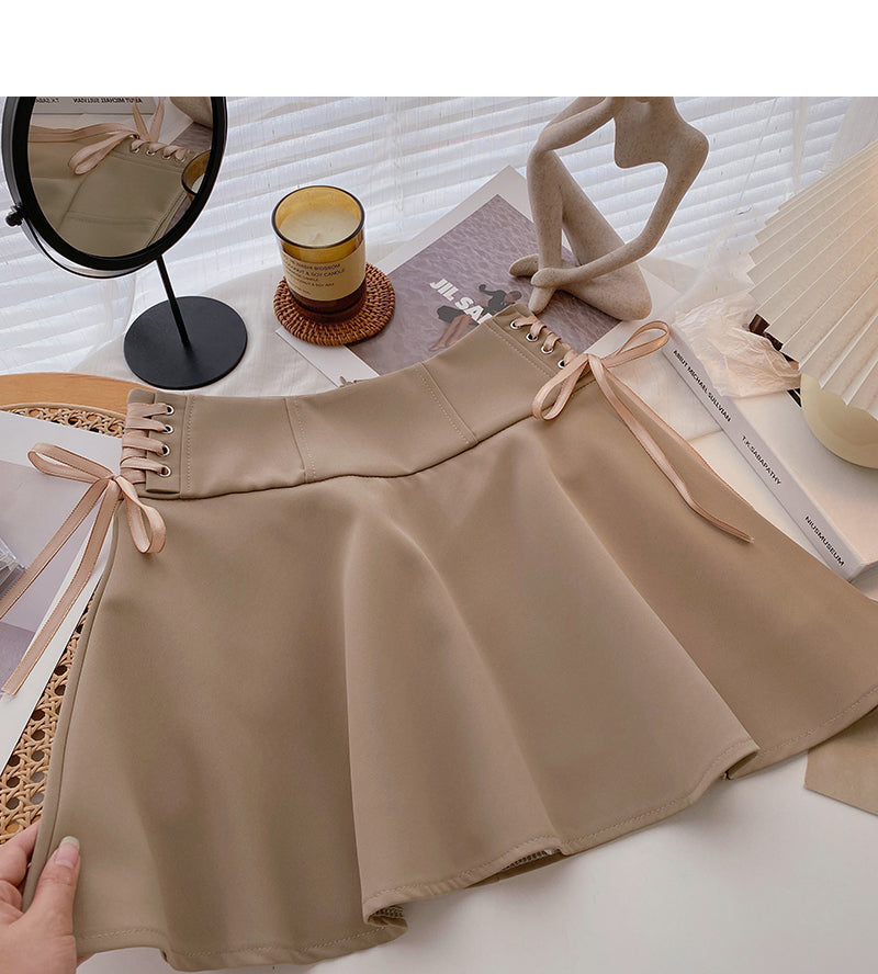 Korean side strap design, slim high waist skirt  5636