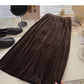 Korean slim and versatile comfortable high waist A-line skirt  5743