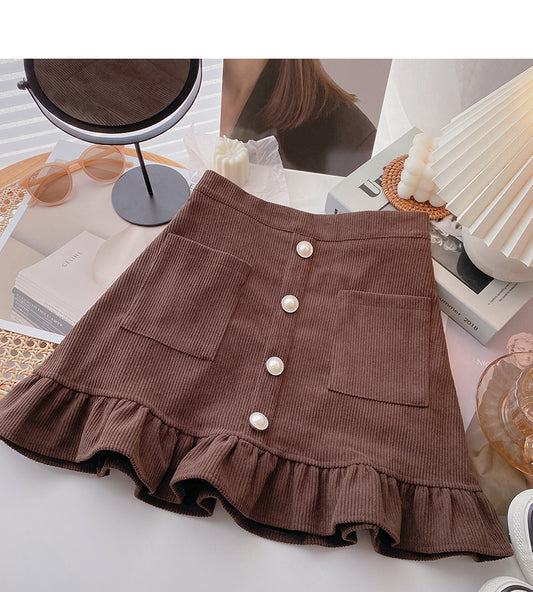 New Korean fashion slim Ruffle Skirt  5619