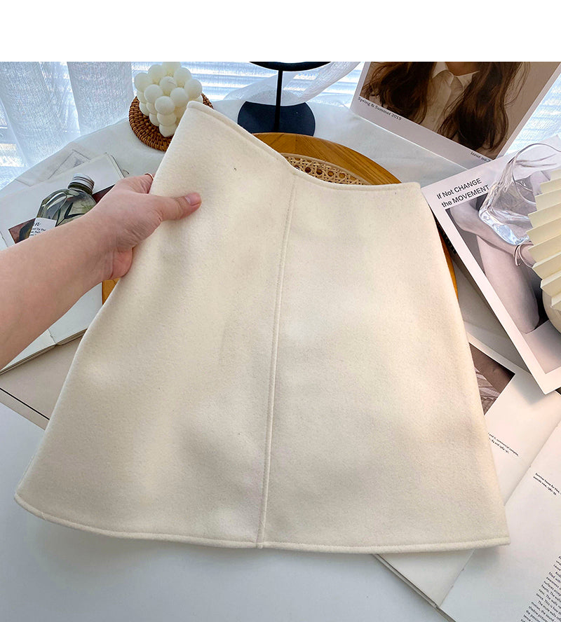 Design sense retro wrap hip slim high waist A-line skirt  5513