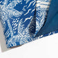 Small suspender blue print short retro front split dress  7064