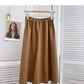 The new Korean version is slim and Retro High Waist A-shaped skirt  5824