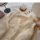 New Korean lazy V-Neck long sleeve Knitted Top  5876