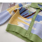 Color matching landscape oil painting sweater  6509