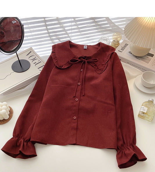 Chemisier rétro à manches évasées 6308