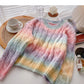 A slim tie dyed long sleeved shirt with a sense of minority design  5944