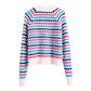 New Vintage striped Crew Neck Long Sleeve T-Shirt  7489