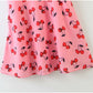 Single breasted Ruffle bubble sleeve skirt dress  7095