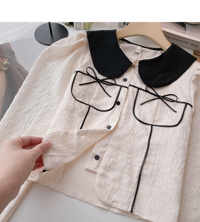 Das neue koreanische Puppenhalsband in Kontrastfarbe fühlt sich oben dünn an 6397