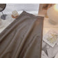 Temperament simple solid color A-shaped slim skirt  5730