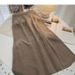 Korean minority design thread knitted high waist skirt  5767