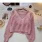 Vintage design chain round neck Pullover long sleeve Sequin Knitted Top  6010